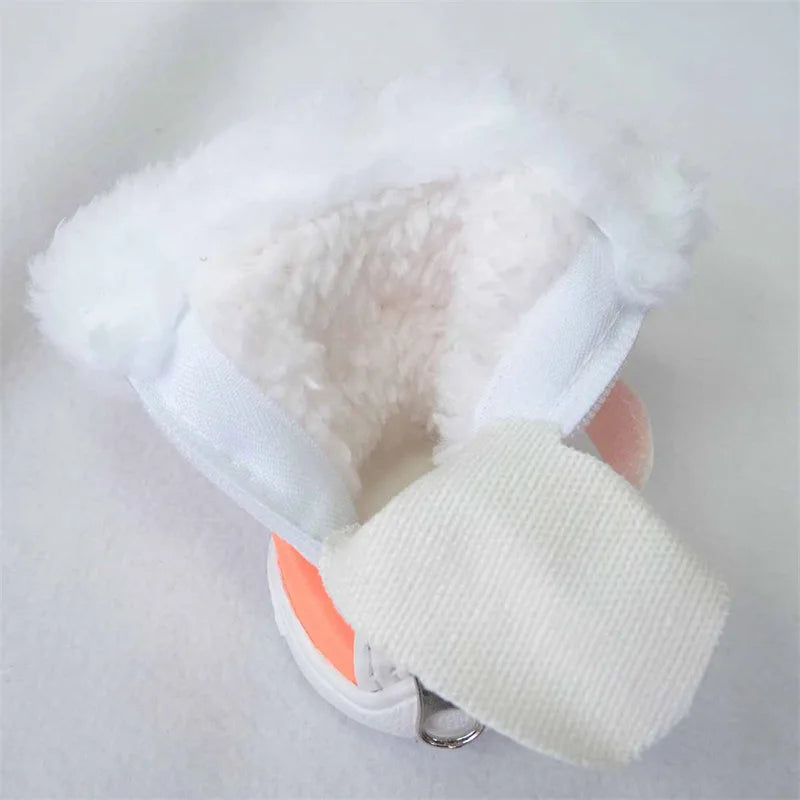 Pet High-necked Dog Boots for Warmth in Snowy Weather Waterproof PU 4-piece Set / Package Anti-slip Style for Small Dogs