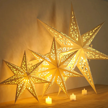 Hollow Star Hanging Pendants Christmas Decoration 2025 for Home Navidad Natal Noel Gifts Christmas Ornaments New Year 2026