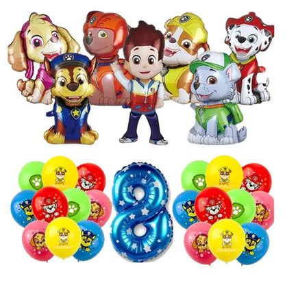 Paw Patrol Decoration For Birthday Paw Patrol Party Supplies Set Tableware Napkins Plates Balloons Decor Party Favors Gift Boy