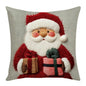 45cm Grey Red Christmas Pillowcase Cartoon Santa Snowman Elk Sofa Cushion Cover Home Bed Car Decor Merry Christmas 2025