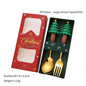 2/4/6Pcs Christmas Fork And Spoon Set,Stainless Steel Creative Tableware,Coffee Tea Dessert Forks And Spoons Gift Set