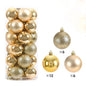 24Pcs 3/4/6CM Christmas Balls Big Ball Christmas Tree Pendant Ornaments for Party Decor 2025 New Year Navidad Gifts Accessory