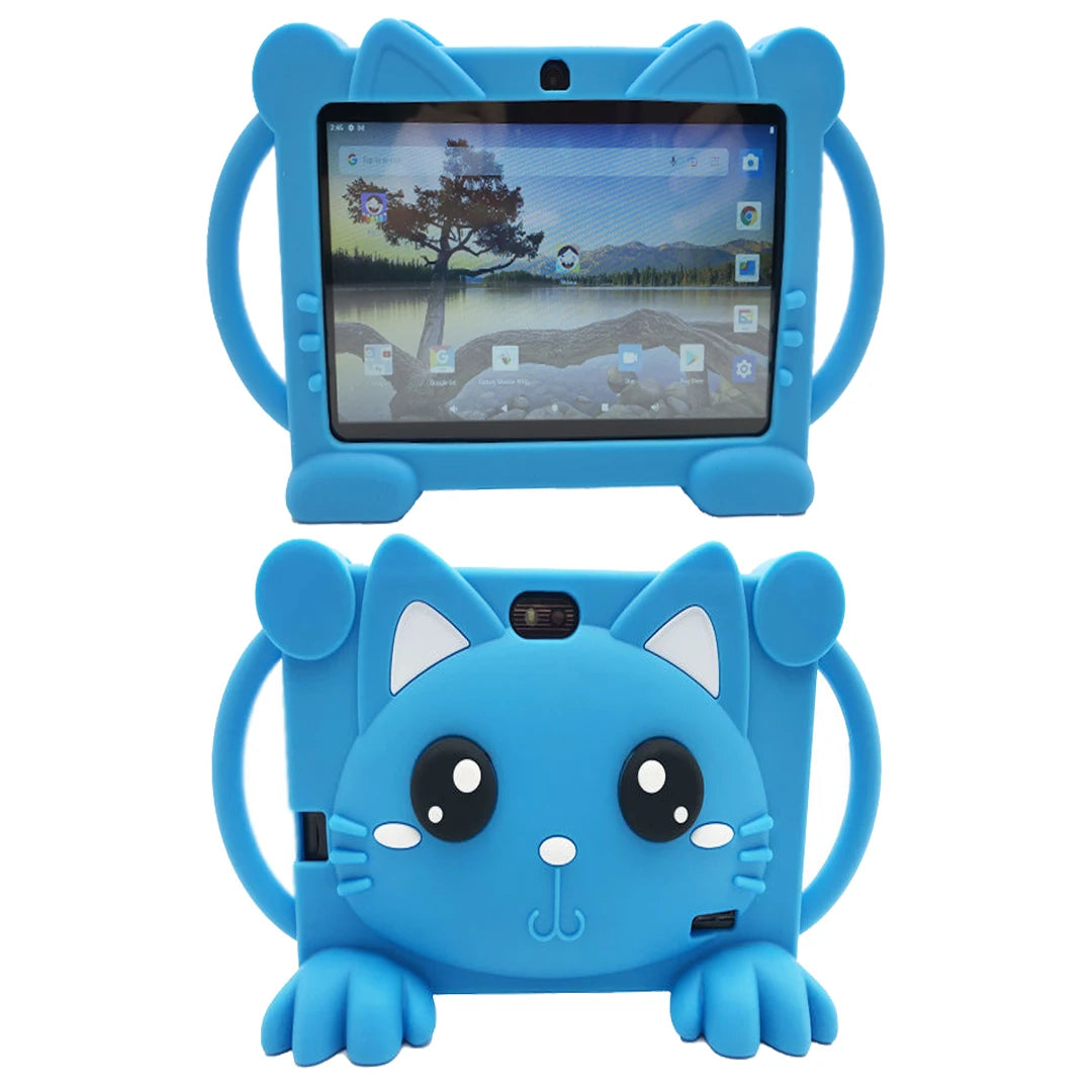 Kids Tablet 5G WiFi 2+32GB 7'' Android Tablet Toddler Case Dual Camera Games Educational Learning Toys Children Gifts