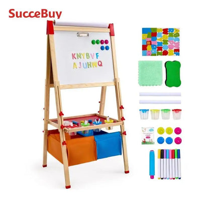 SucceBuy Children Magnetic Drawing Board WordPad Baby Color Graffiti Standing Art Easel Educational Drawing Toys  for Kids Girl