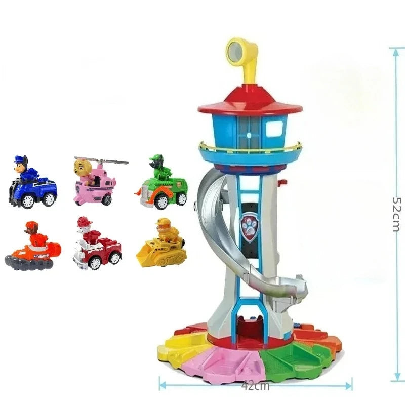 Paw Patrol Toy Set Cartoon Anime Figures Patrol Canine Chase Skye Rebound Bicycle Home Decoration Kids Christmas Birthday Gifts