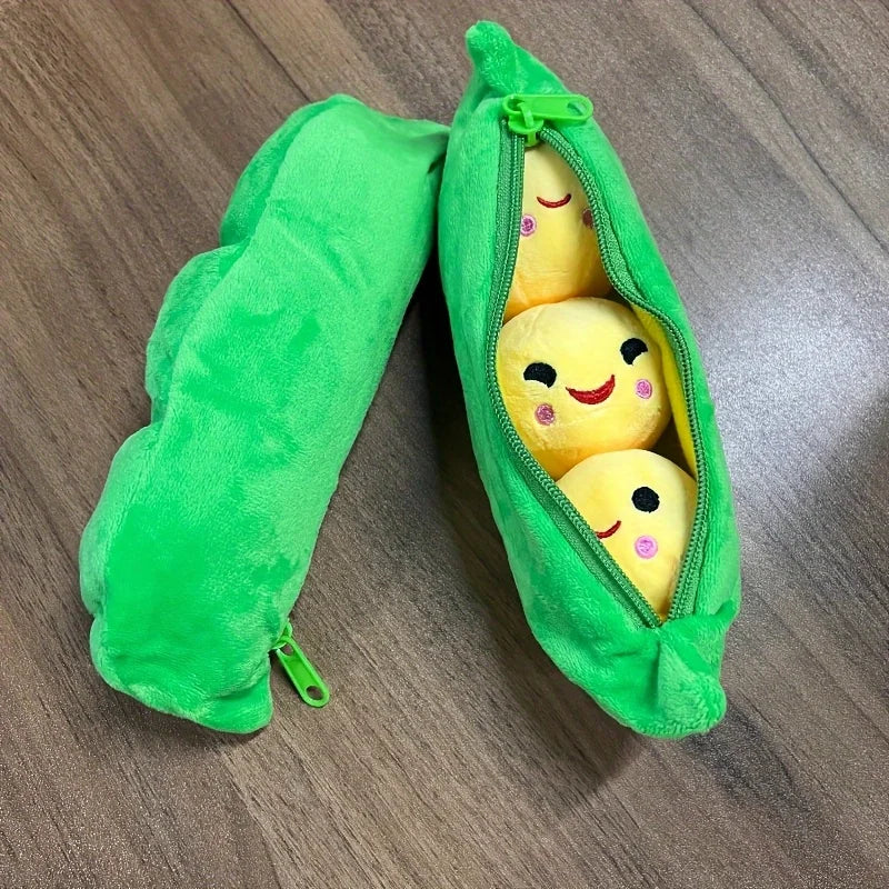 Interactive Plush Pea Pet Toys, Squeaky Sound, Durable Material, Suitable for All Breed Sizes - Pet Sniffing and Reward Game