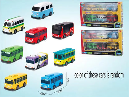 CartoonBus Children's Toy Mini Pull Back Car Anime Model Bus Toy Children's Puzzle Toy