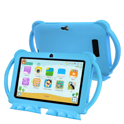 2025 New 7 Inch Kids Tablet with Cartoon Proof Case 5G WiFi Google Learning Education Tablet PC 4GB RAM 64GB ROM 4000mAh