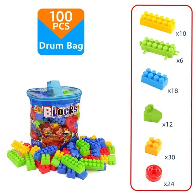 100/130pcs children's assembled stacking  toys,large particles of building blocks,children's early education educational toys