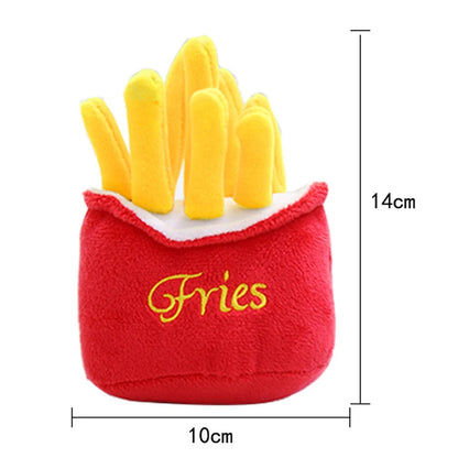 7-piece set of puppy sound toys loose plush pet chewing plush fruit snacks and vegetable puppy toys suitable for cute playm