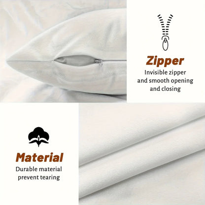 Charming Christmas Reindeer 18x18 Inch Throw Pillow Cover - Soft Short Plush with Zipper Closure for Bedroom & Living Room Decor