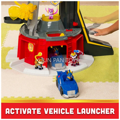 Original Paw Patrol Mighty Lookout Tower Mighty Pups Toy Car with Lights and Sounds Action Figure Toys Collectible Boy Toy Gifts