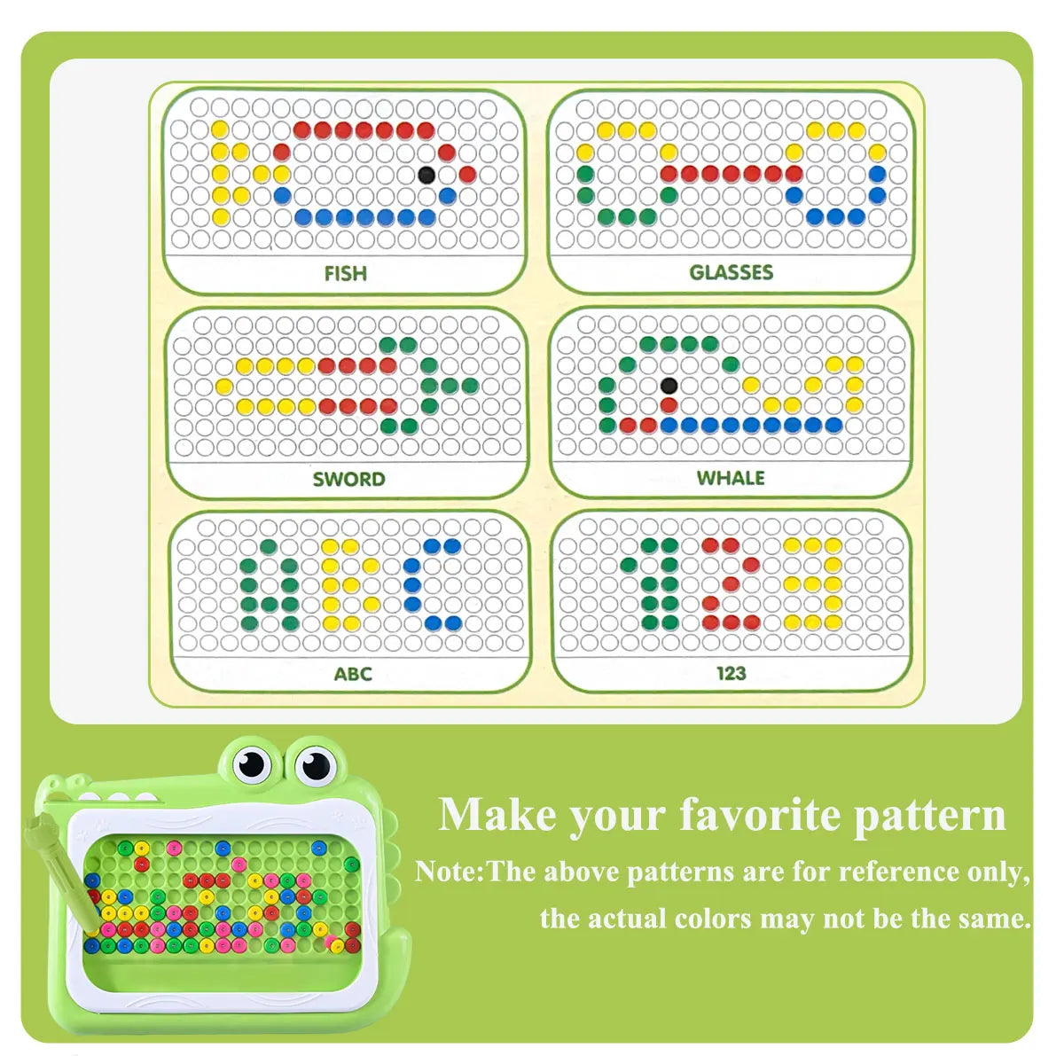 New Kids Magnetic Beads Doodle Board with Puzzle Pen  Drawing Toys  for Children 3-8 yearsMontessori Game Education Gift