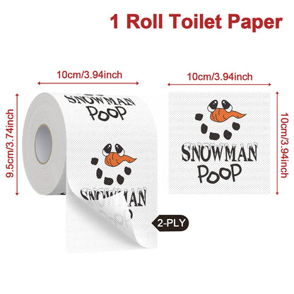 Christmas Toilet Roll Paper Happy 2026 New Year Christmas Supplies Xmas Tissue Roll Napkin Kitchen Tool Home Decoration New Year