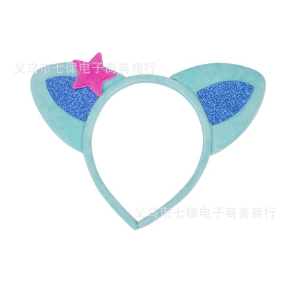 Gabbys Dollhouses Hair Accessories Girls Hairband Cute Cat Ear Hairpin Soft Decoration Party Supplies Headwear Birthday Gifts