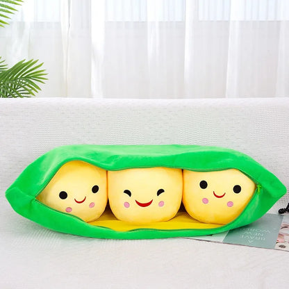 Interactive Plush Pea Pet Toys, Squeaky Sound, Durable Material, Suitable for All Breed Sizes - Pet Sniffing and Reward Game