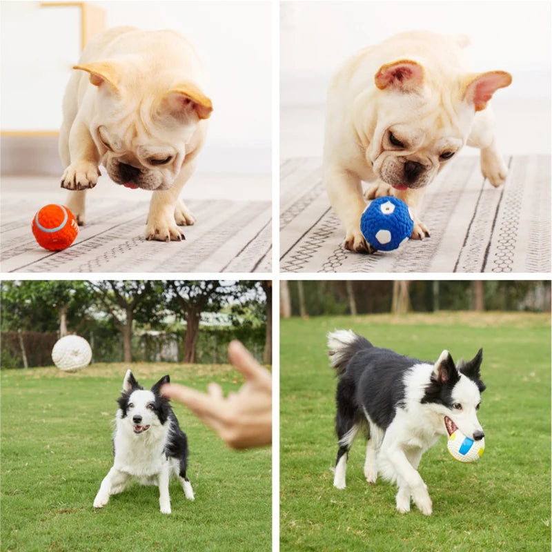 Pet Interactive Dog Toys for Small Medium Large Dogs Cat Teeth Cleaning Improve IQ Squeak Ball Toys Chihuahua Bulldog Supplies