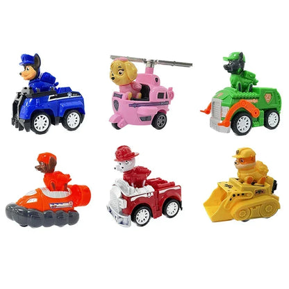 Paw Patrol Toy Set Cartoon Anime Figures Patrol Canine Chase Skye Rebound Bicycle Home Decoration Kids Christmas Birthday Gifts
