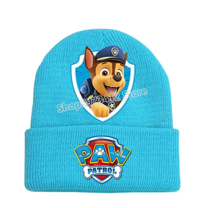 Paw Patrol Child Knitted Cap Chase Skye Rocky Beanies Winter Warm Hat Anime Accessories Cute Headgear Boy Girls Kids Bonnet Gift