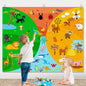 Felt Story Board Set Toy for kids Vehicle Farm Animals Preschool Education Early Learning Interactive Play Mat Wall Hanging Gift