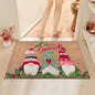 Christmas Carpet Cartoon Dwarf Door Mat Red Santa Claus Floor Mat Holiday Decoration Indoor and Outdoor Foot Mat Absorbent Mat
