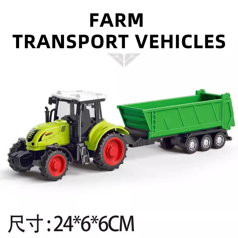 Farm Tractor Car Toy Pull-back Toy Model Simulation Harvester Vehicle Early Education Gifts Boy Children Tractor Car Gifts