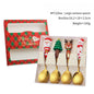 2/4/6Pcs Christmas Fork And Spoon Set,Stainless Steel Creative Tableware,Coffee Tea Dessert Forks And Spoons Gift Set