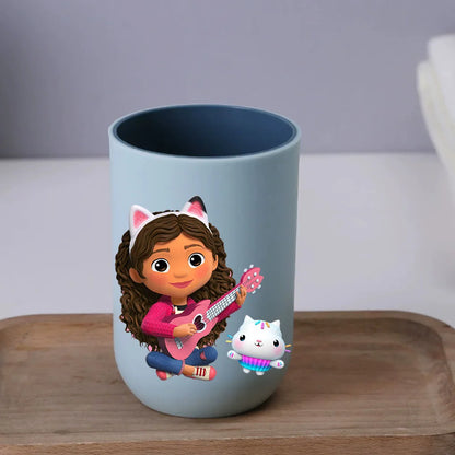 Gabby Dollhouse Water Cup Tooth Brushing Cups Anime Kawaii Cat Kids Toothg Cups Toothpaste Holders Kids Birthday Gift