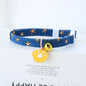 pet collar with bells and safety buckles, cute denim punk style accessories, suitable for cats and dogs