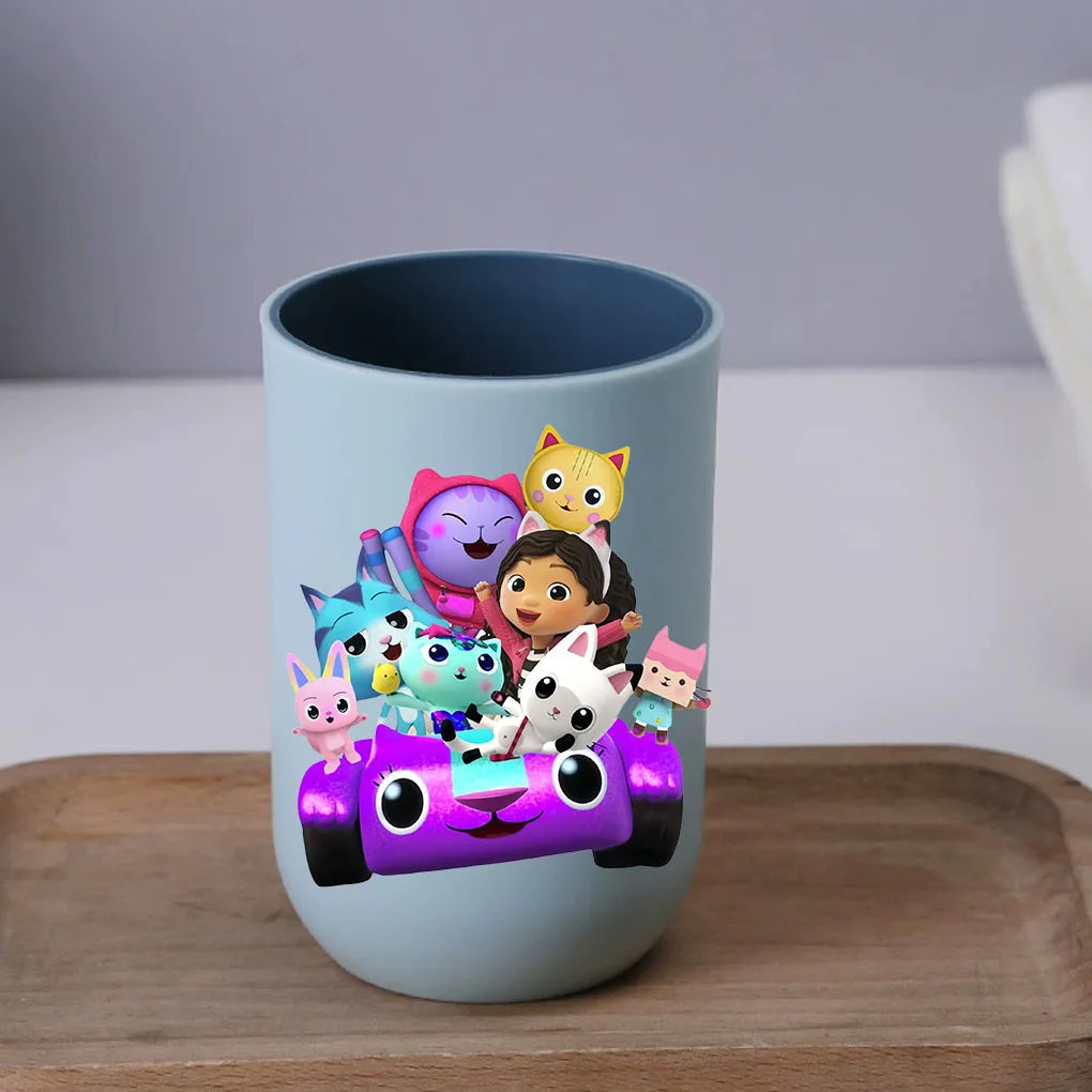 Gabby Dollhouse Water Cup Tooth Brushing Cups Anime Kawaii Cat Kids Toothg Cups Toothpaste Holders Kids Birthday Gift