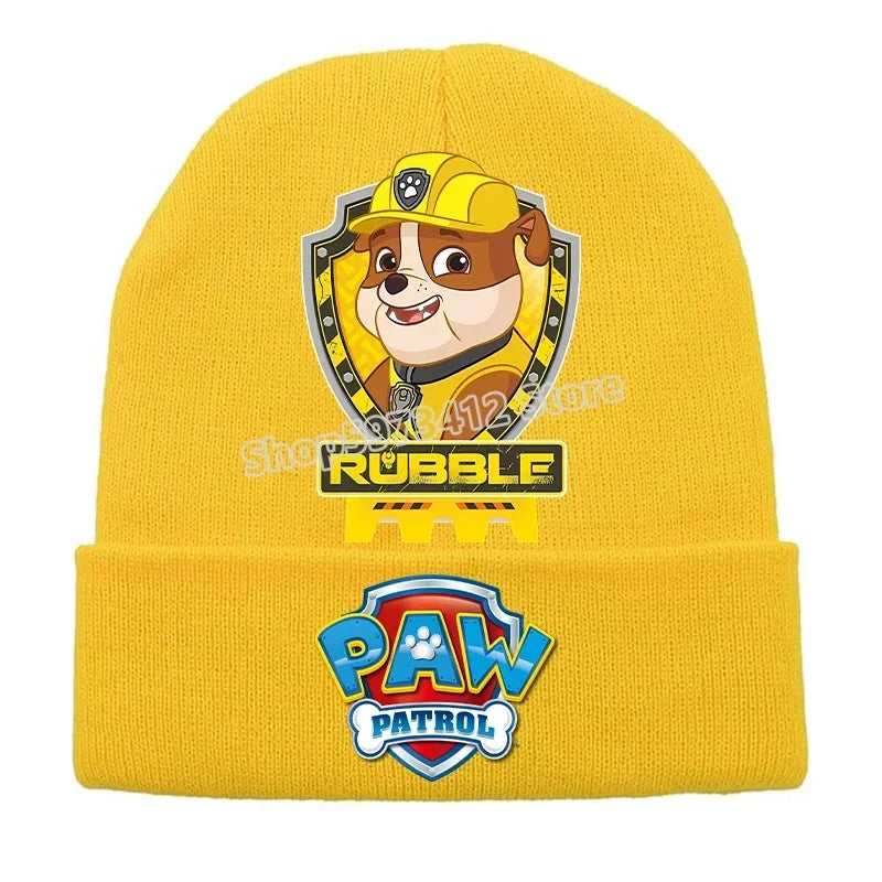Paw Patrol Child Knitted Cap Chase Skye Rocky Beanies Winter Warm Hat Anime Accessories Cute Headgear Boy Girls Kids Bonnet Gift