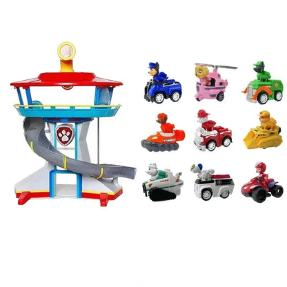 Paw Patrol Toy Set Cartoon Anime Figures Patrol Canine Chase Skye Rebound Bicycle Home Decoration Kids Christmas Birthday Gifts