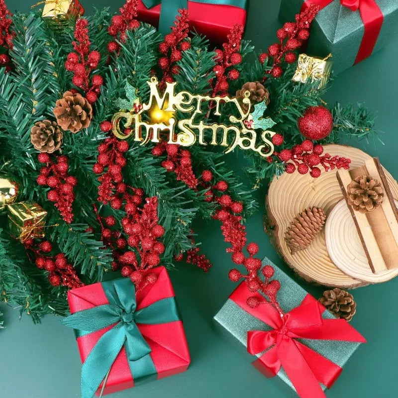 5Pcs Artificial Foam Red Bifurcated Berry Home Room Decoration Christmas Tree Pendant Outdoor Garden Christmas New Year Decor