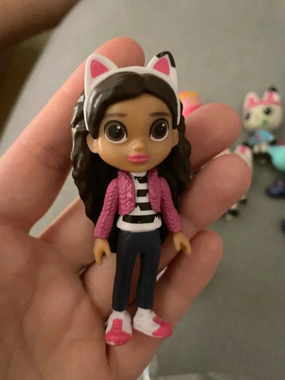 13pcs/set PVC Gabby Dollhouse Figure Toy Mercat Cartoon figurine Animals Smiling Car Cat Hug Gaby Girl Dolls Kids Birthday Gifts