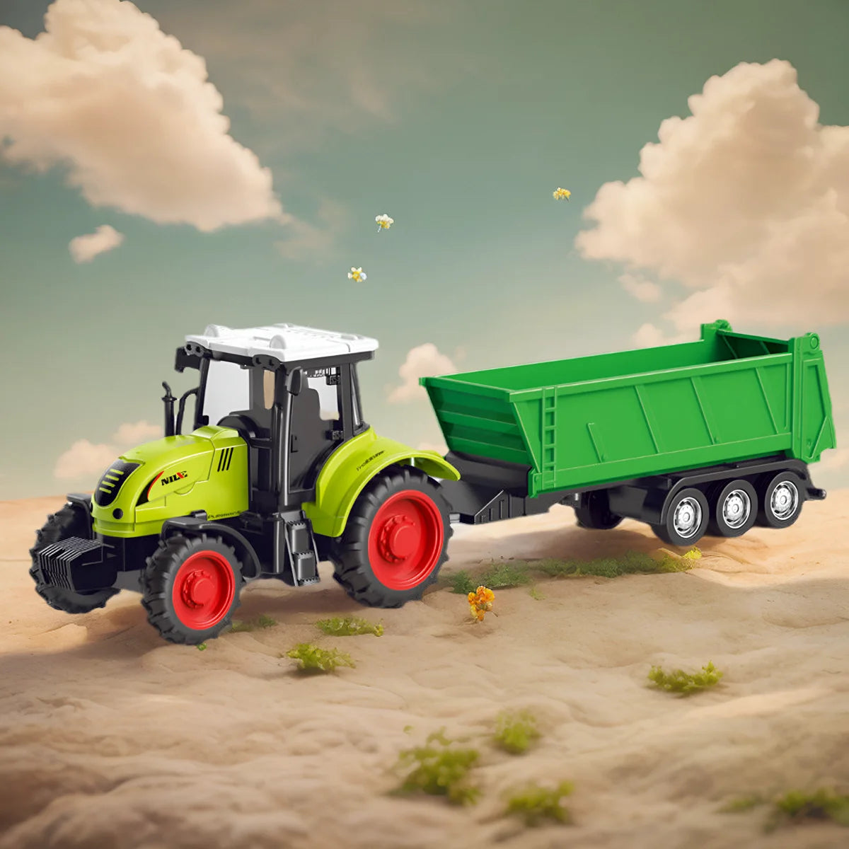 Farm Tractor Car Toy Pull-back Toy Model Simulation Harvester Vehicle Early Education Gifts Boy Children Tractor Car Gifts