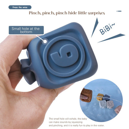 Baby Silicone Building Blocks Montessori Toys for Babies Squeeze Stacker & Teething Toys Early Learning Toy Toddler Boys Girls