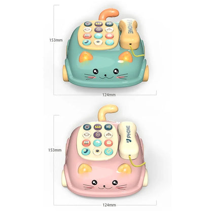 Baby Educational Learning Toys 0 12 months Montessori Lights Musical Piano Mobile Phone Girl Kids Child Telephone Story Machine