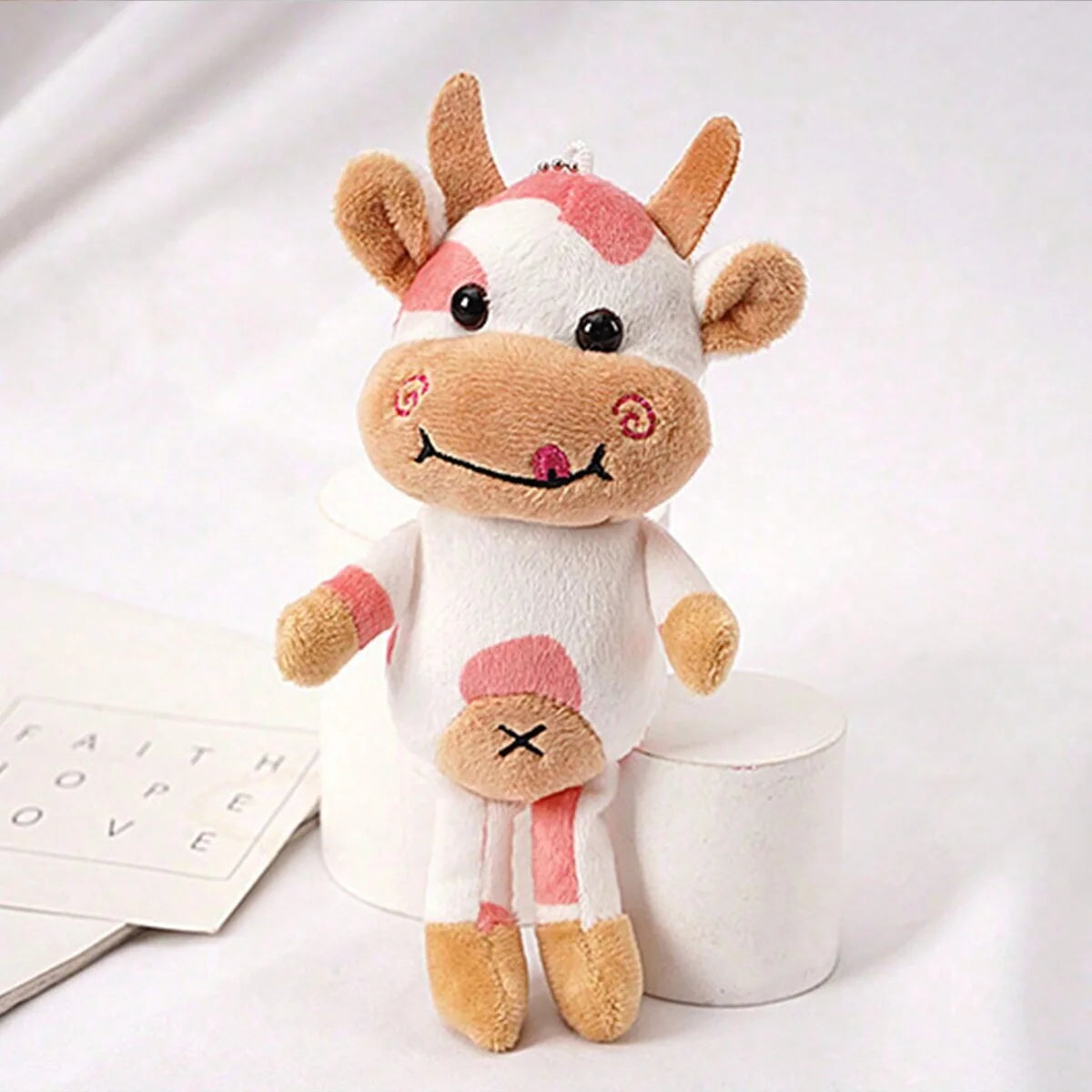 1pc-Cute pet cow plush toy - the perfect anxiety relief and calming aid for cats and dogs