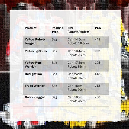 Deformation Race Cars Building Blocks PrimeTrucks Trailers Robots Kits Child Kids Toys For Boys Adults Christmas Gifts