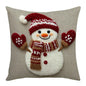 45cm Grey Red Christmas Pillowcase Cartoon Santa Snowman Elk Sofa Cushion Cover Home Bed Car Decor Merry Christmas 2025