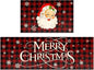VIKAMA1/2PCS Lovely Christmas Gingerbread Man Crystal Velvet Kitchen Floor Mat Easy Care Floor Mat Entry Door Mat Home Decor
