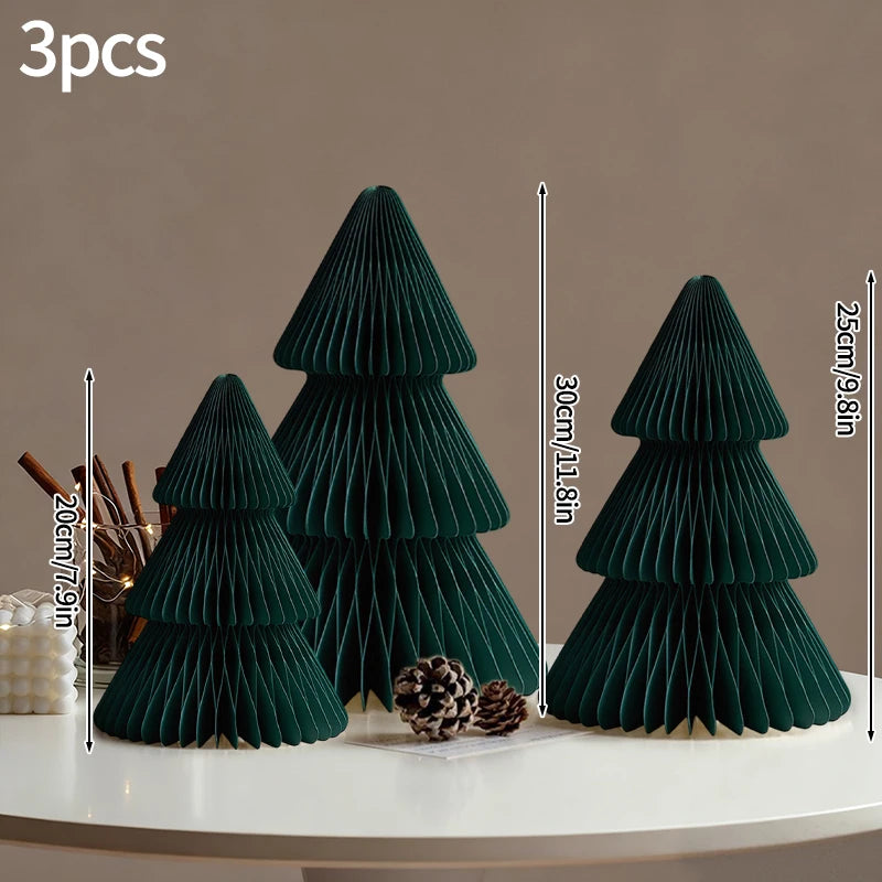 Christmas Tree Ornament Christmas Decoration 2026 3D Honeycomb Ball Desk Accessories Xmas Tree Navidad Decoraciones