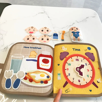 Early Education English Interactive Cognitive Cloth Books Baby Learning Books Baby Soft Books Children's Toys