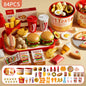 Kid Kitchen Toy Set Simulation Make Hamburger Pizza Fries Pretend Play Food Cooking Cutting Game Montessori Interactive Toy Gift