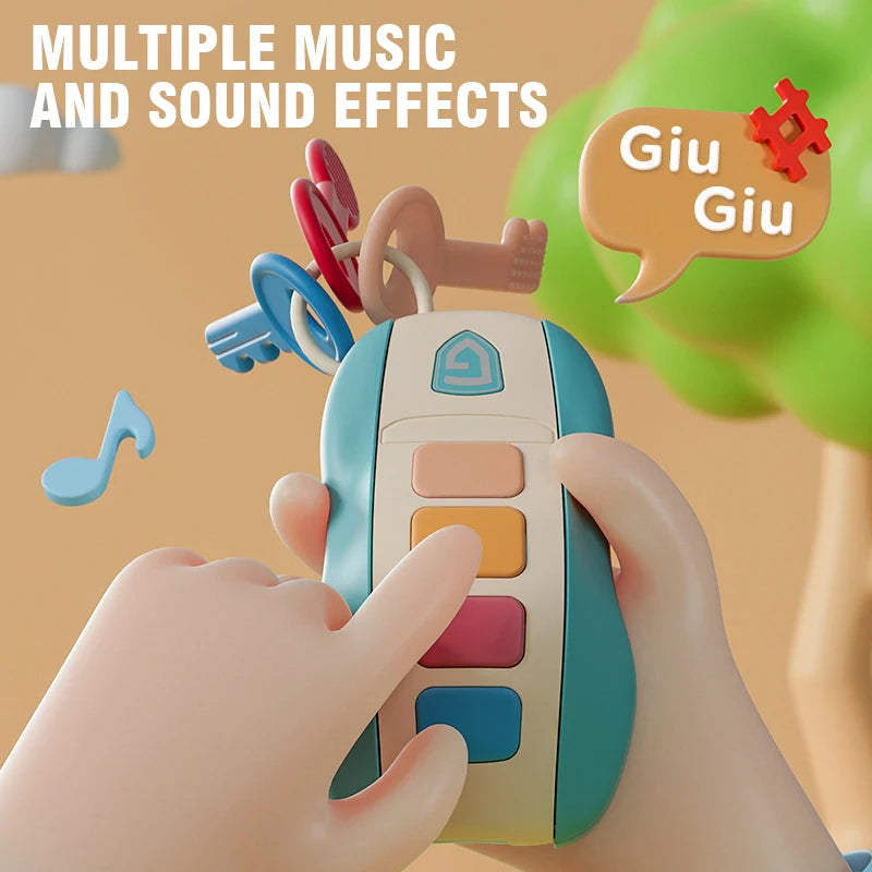 Simulation Toy Pretend Play Musical Car Key Vocal Smart Cars Pretend Play with Music Educational Children Toys for Baby Kid Gift