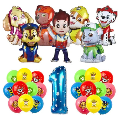 Paw Patrol Decoration For Birthday Paw Patrol Party Supplies Set Tableware Napkins Plates Balloons Decor Party Favors Gift Boy