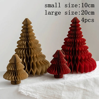 Christmas Tree Ornament Christmas Decoration 2026 3D Honeycomb Ball Desk Accessories Xmas Tree Navidad Decoraciones