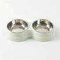 1 PCS Dual Bowl Stainless Steel Double Pet Bowls for Dogs and Cats - Non-Skid Base - Perfect for Food and Water - Easy to Clean