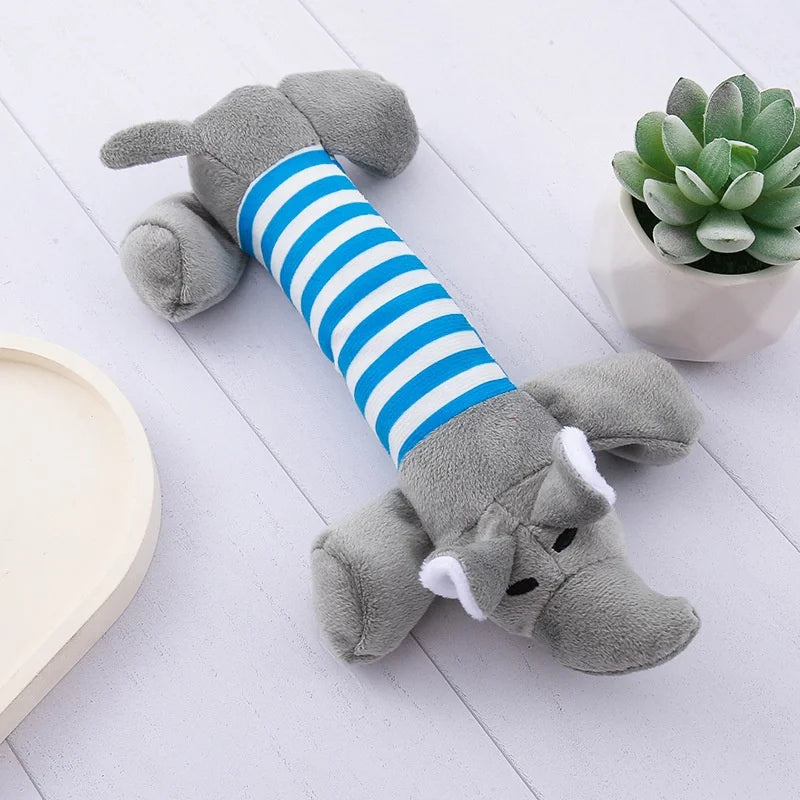 New Cartoon Pet Dog Plush Toy Bite Resistant Cute Voice Cat Decompression Supplies