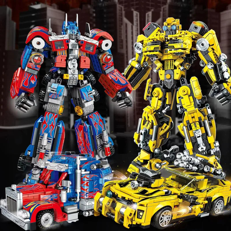 Deformation Race Cars Building Blocks PrimeTrucks Trailers Robots Kits Child Kids Toys For Boys Adults Christmas Gifts